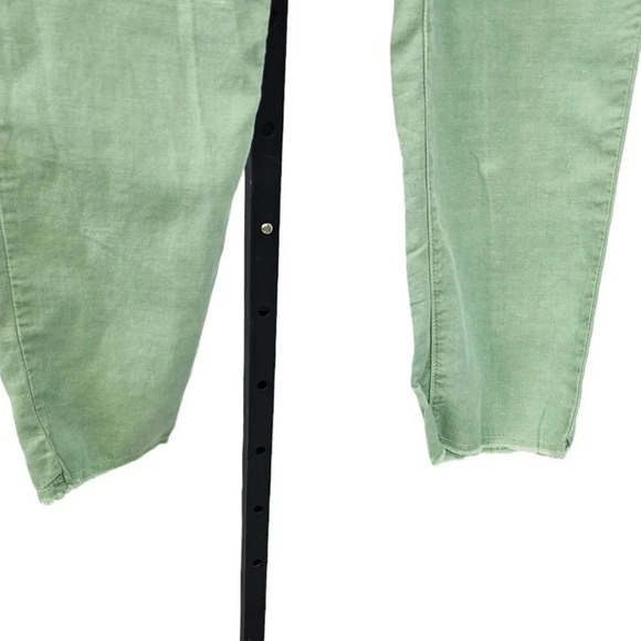 Mother Womens The Shaker  Chop Crop Hedge Green Size 23 Lyocell Cotton Raw Hem - Picture 8 of 12